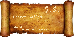 Turczer Sára névjegykártya